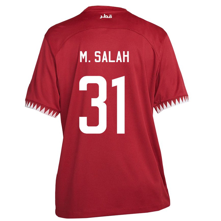 Niño Camiseta Catar Salah Zakaria #31 Granate 1ª Equipación 22-24 Perú