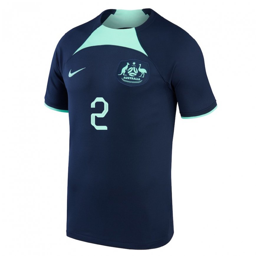 Niño Camiseta Australia Milos Degenek #2 Azul Oscuro 2ª Equipación 22-24 Perú