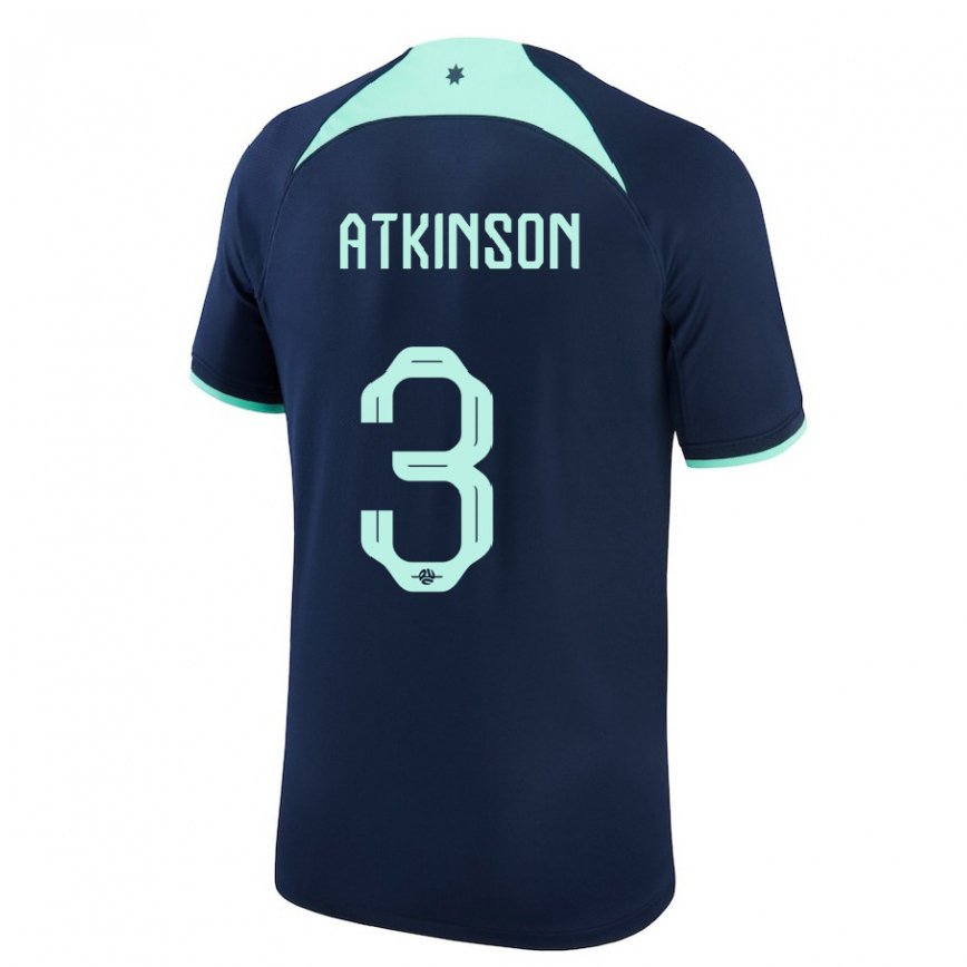 Niño Camiseta Australia Nathaniel Atkinson #3 Azul Oscuro 2ª Equipación 22-24 Perú