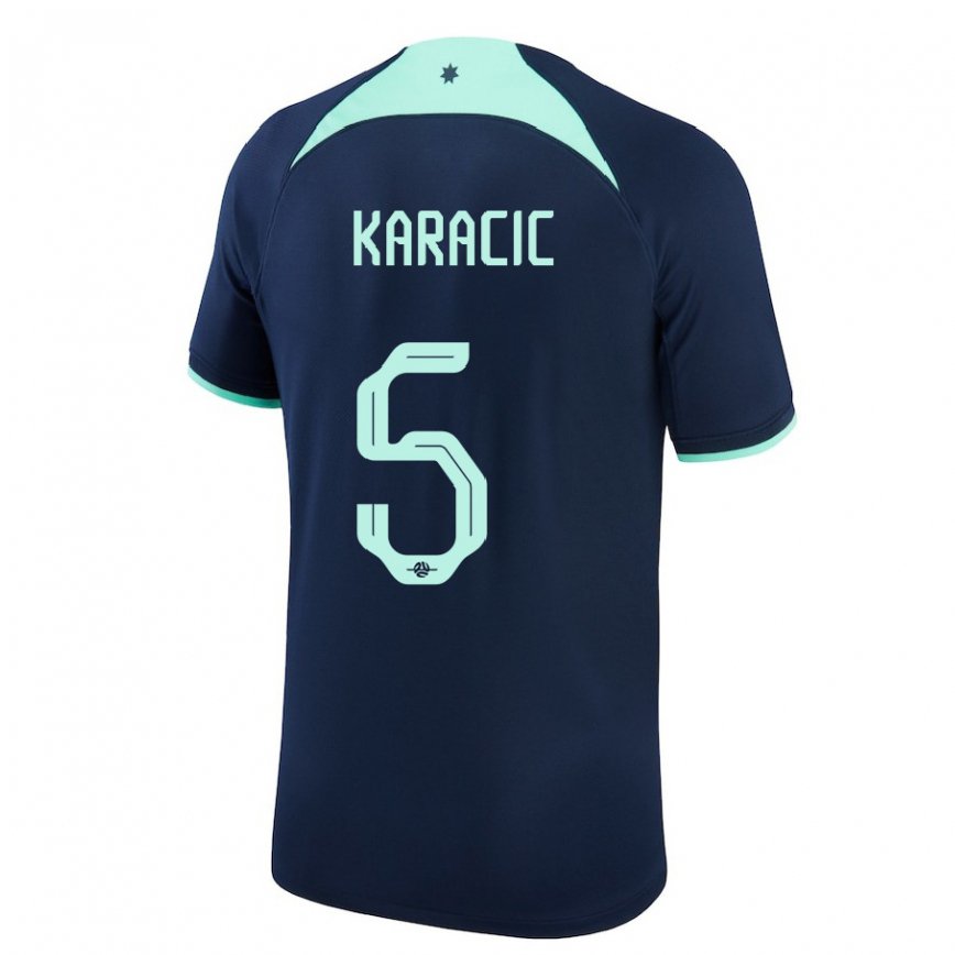 Niño Camiseta Australia Fran Karacic #5 Azul Oscuro 2ª Equipación 22-24 Perú