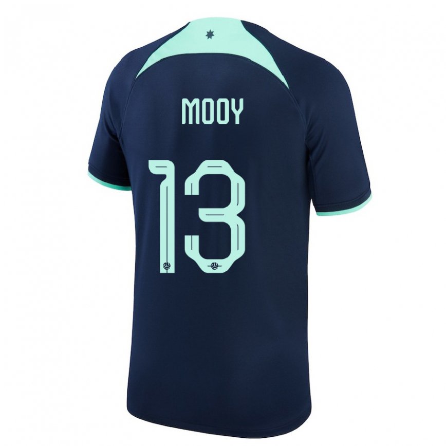 Niño Camiseta Australia Aaron Mooy #13 Azul Oscuro 2ª Equipación 22-24 Perú