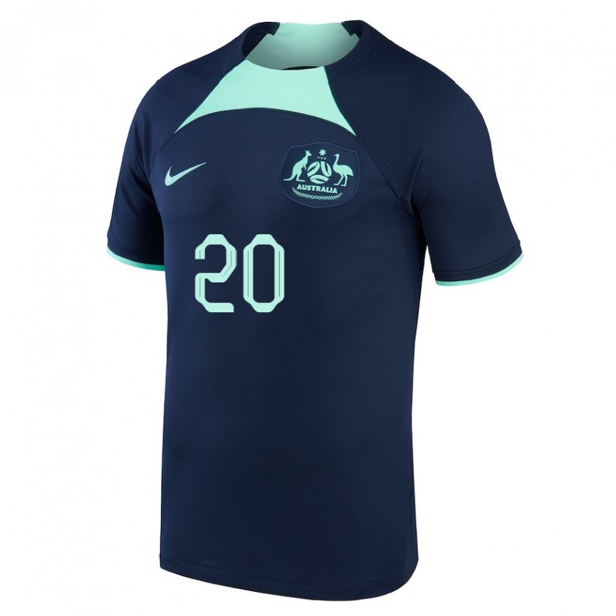 Niño Camiseta Australia Trent Sainsbury #20 Azul Oscuro 2ª Equipación 22-24 Perú