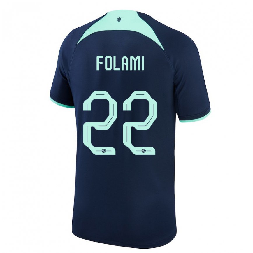 Niño Camiseta Australia Ben Folami #22 Azul Oscuro 2ª Equipación 22-24 Perú