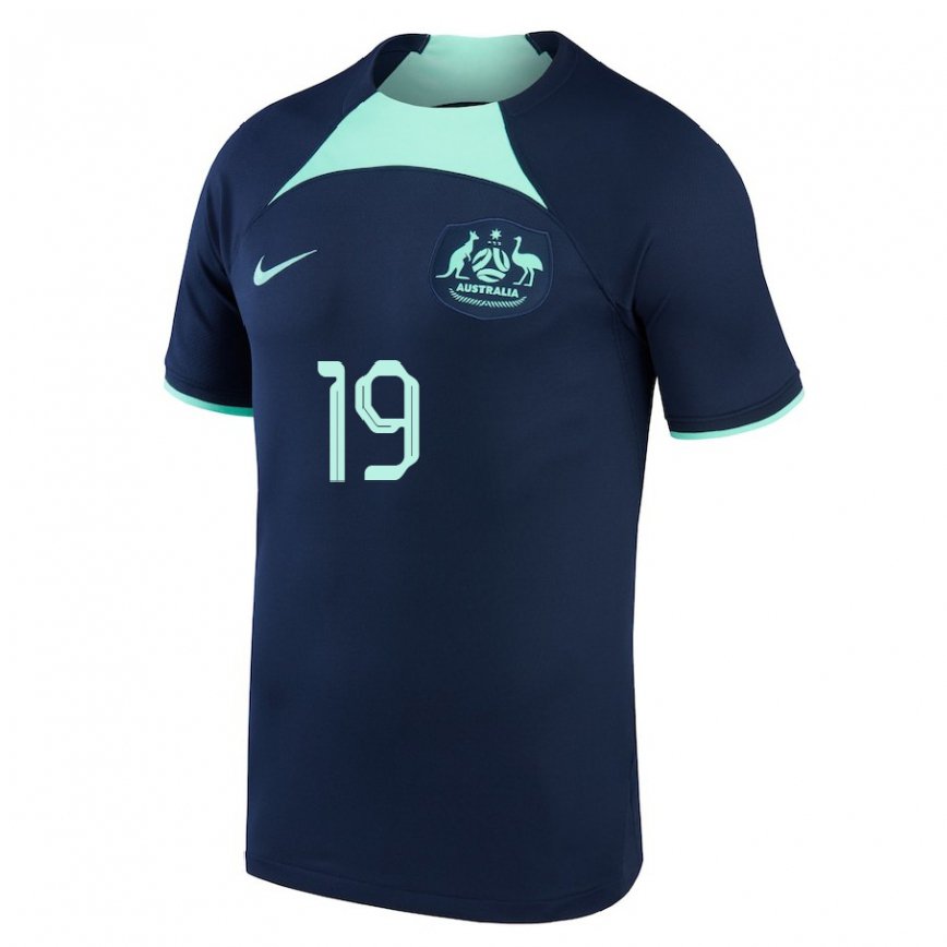 Niño Camiseta Australia Harry Souttar #19 Azul Oscuro 2ª Equipación 22-24 Perú