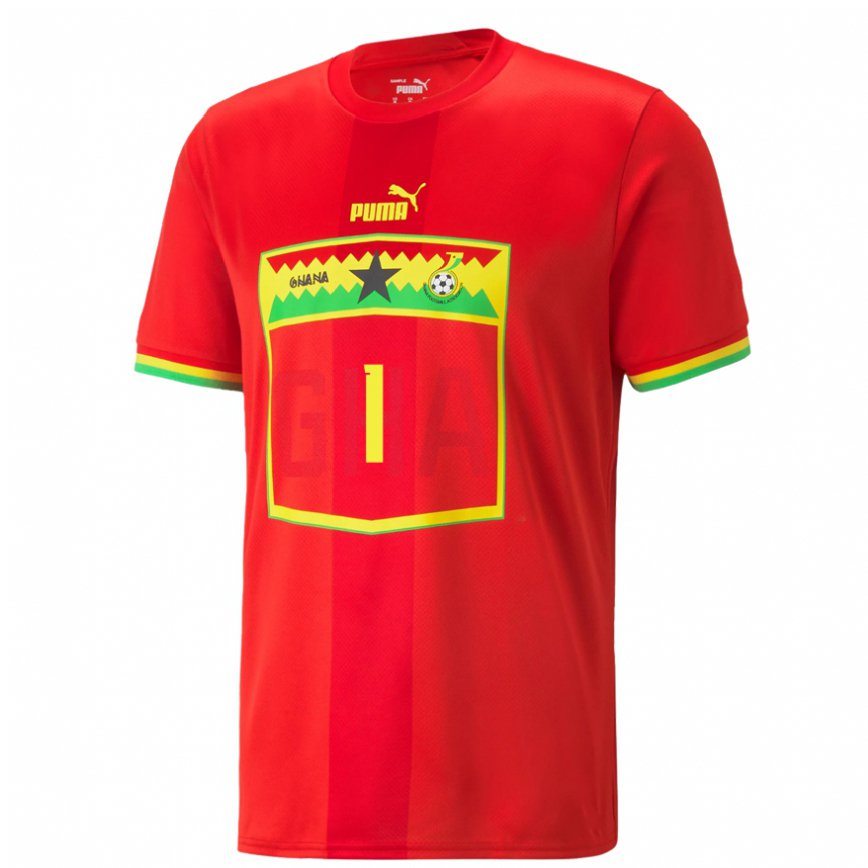 Niño Camiseta Ghana Richard Ofori #1 Rojo 2ª Equipación 22-24 Perú