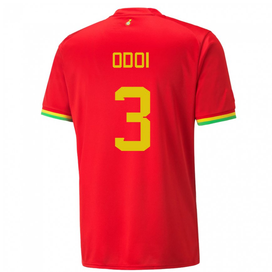 Niño Camiseta Ghana Denis Odoi #3 Rojo 2ª Equipación 22-24 Perú