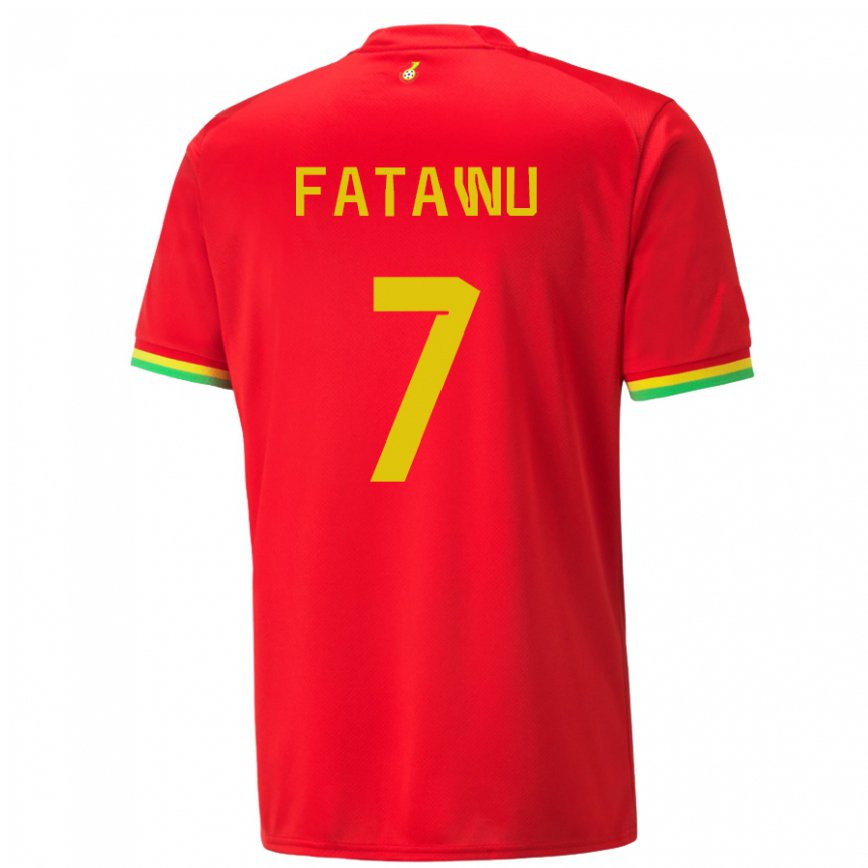 Niño Camiseta Ghana Issahaku Fatawu #7 Rojo 2ª Equipación 22-24 Perú