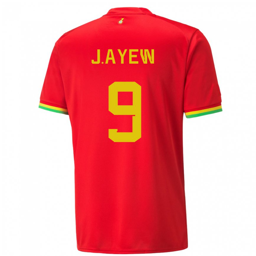 Niño Camiseta Ghana Jordan Ayew #9 Rojo 2ª Equipación 22-24 Perú