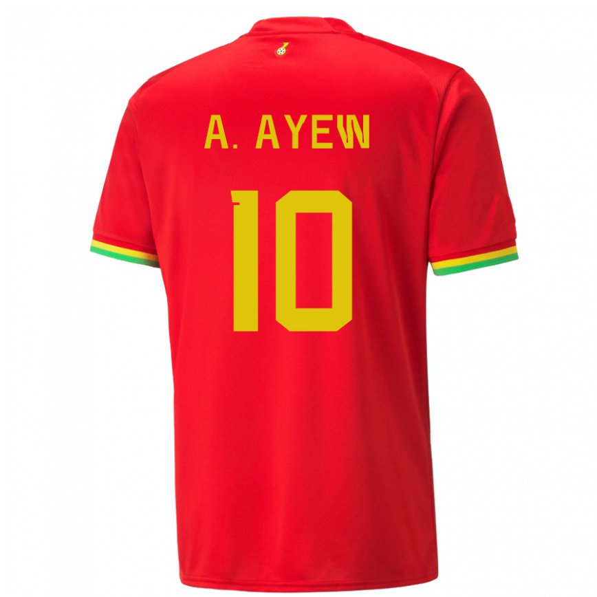 Niño Camiseta Ghana Andre Ayew #10 Rojo 2ª Equipación 22-24 Perú