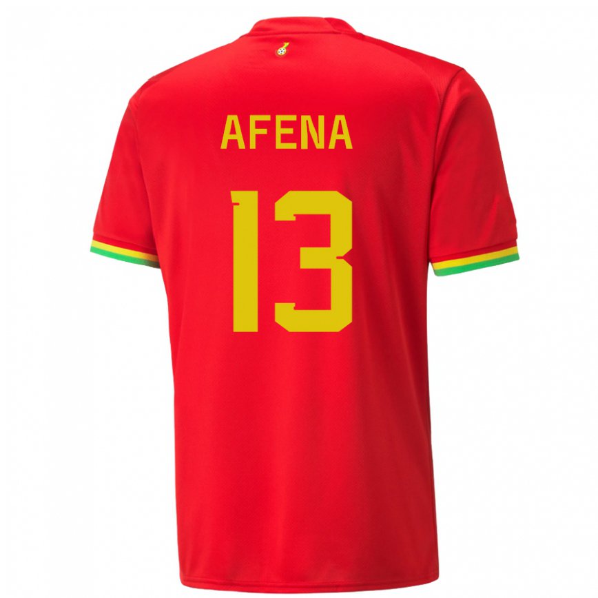 Niño Camiseta Ghana Felix Afena-gyan #13 Rojo 2ª Equipación 22-24 Perú