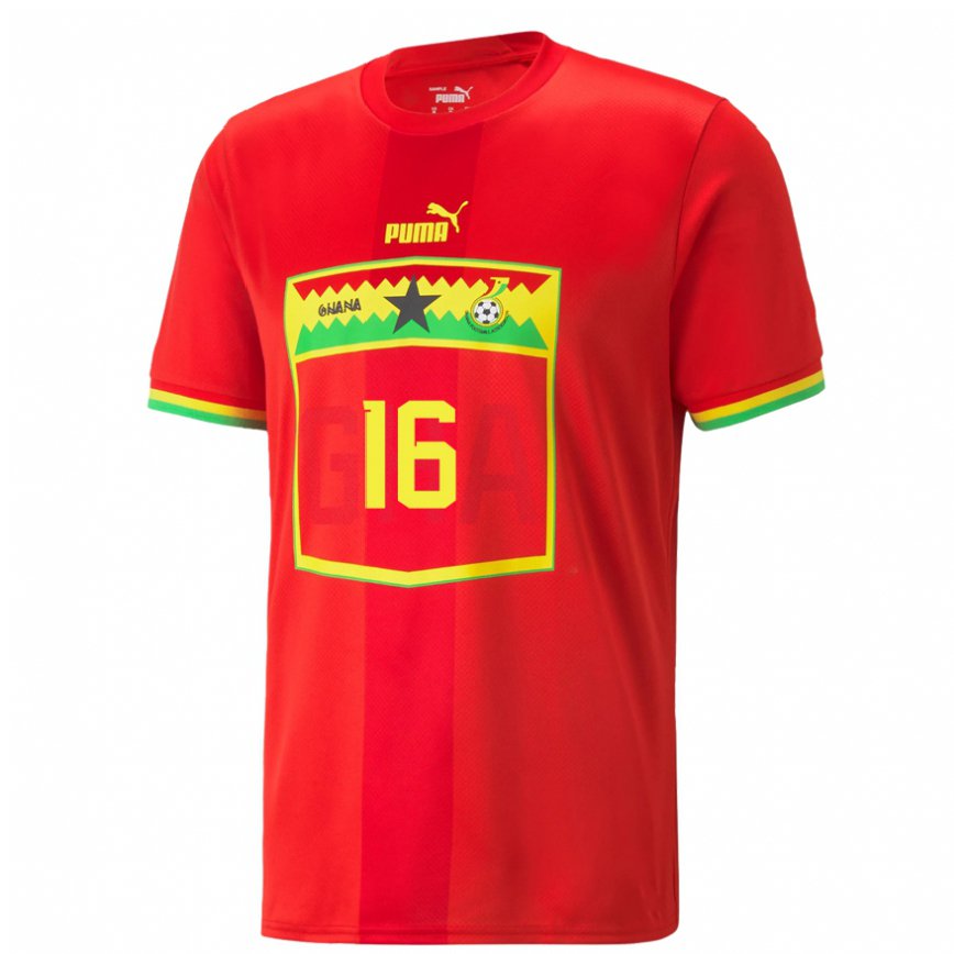 Niño Camiseta Ghana Joe Wollacott #16 Rojo 2ª Equipación 22-24 Perú