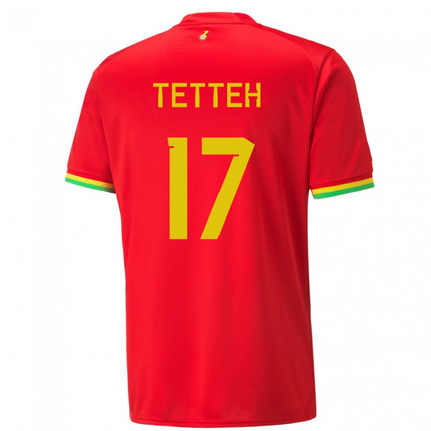 Niño Camiseta Ghana Benjamin Tetteh #17 Rojo 2ª Equipación 22-24 Perú