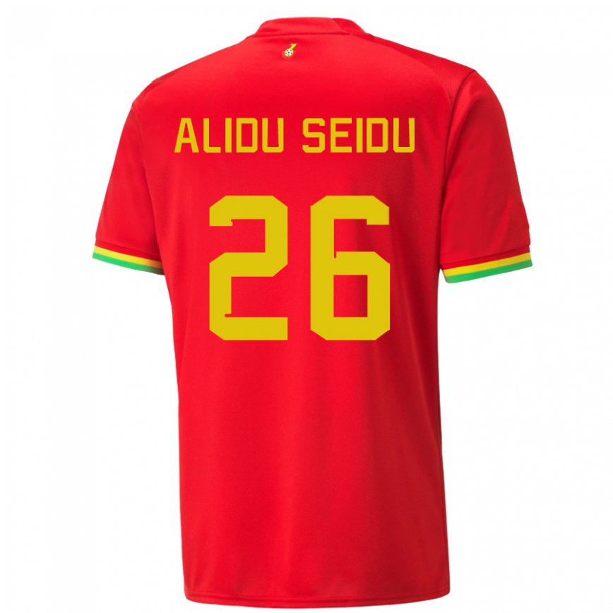 Niño Camiseta Ghana Alidu Seidu #26 Rojo 2ª Equipación 22-24 Perú