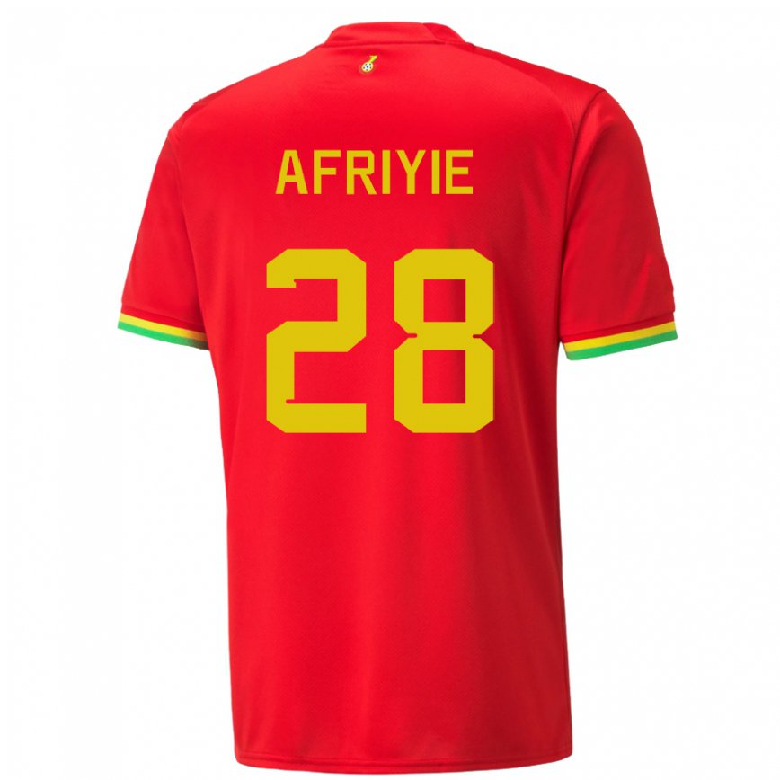 Niño Camiseta Ghana Daniel Afriyie #28 Rojo 2ª Equipación 22-24 Perú