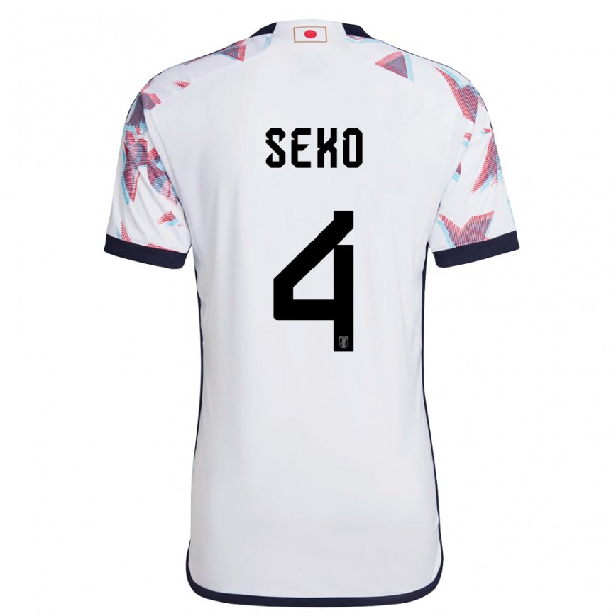 Niño Camiseta Japón Ayumu Seko #4 Blanco 2ª Equipación 22-24 Perú