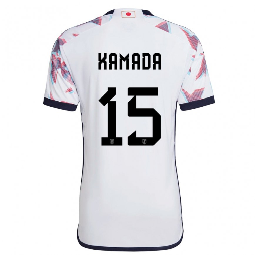 Niño Camiseta Japón Daichi Kamada #15 Blanco 2ª Equipación 22-24 Perú