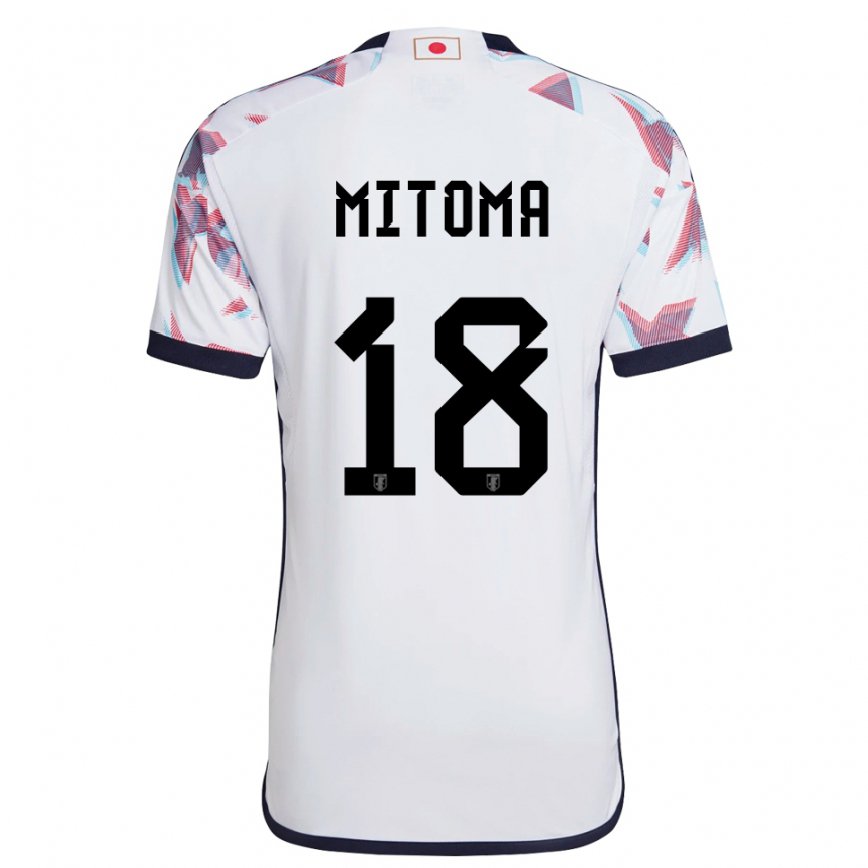 Niño Camiseta Japón Kaoru Mitoma #18 Blanco 2ª Equipación 22-24 Perú