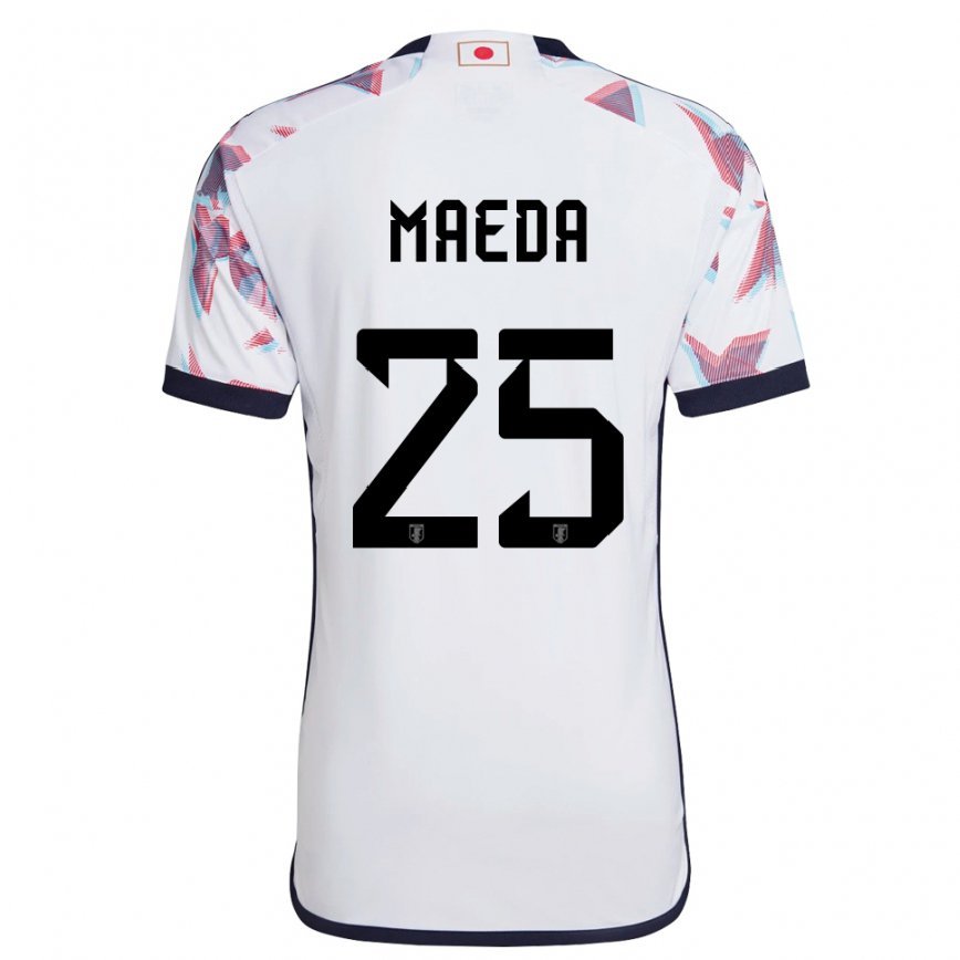 Niño Camiseta Japón Daizen Maeda #25 Blanco 2ª Equipación 22-24 Perú