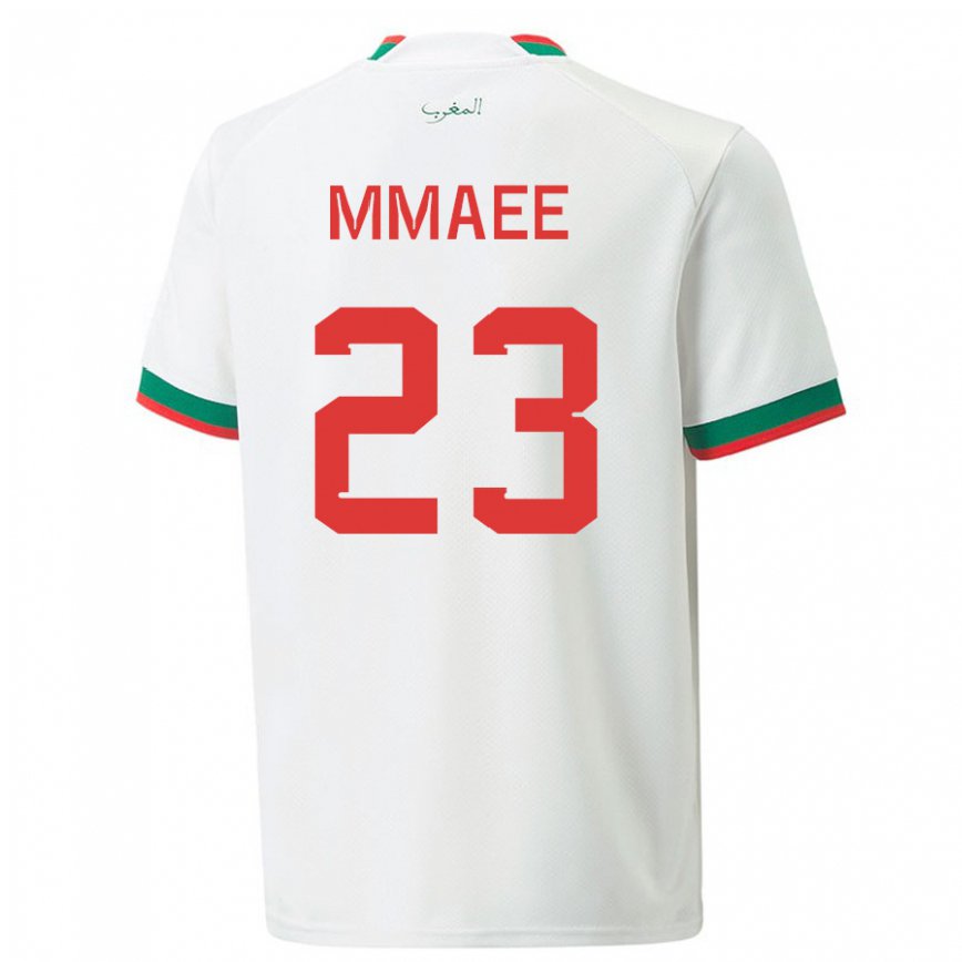 Niño Camiseta Marruecos Ryan Mmaee #23 Blanco 2ª Equipación 22-24 Perú