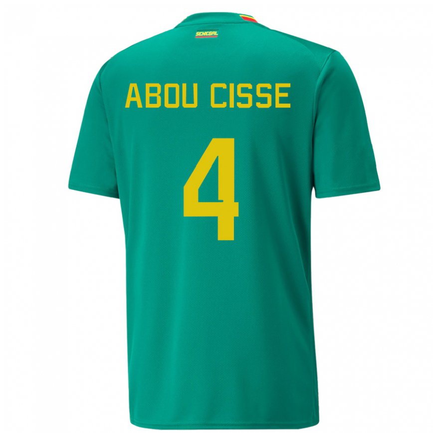 Niño Camiseta Senegal Pape Abou Cisse #4 Verde 2ª Equipación 22-24 Perú