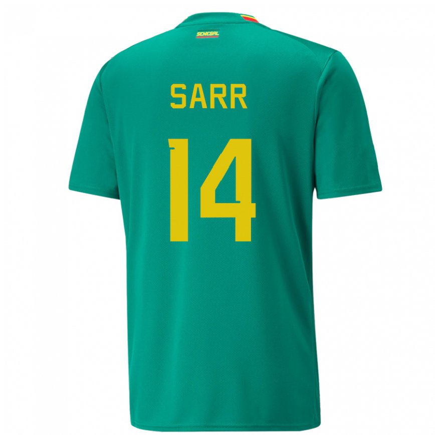 Niño Camiseta Senegal Pape Sarr #14 Verde 2ª Equipación 22-24 Perú