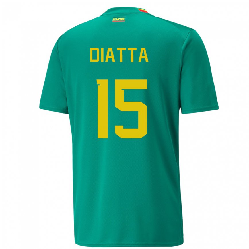 Niño Camiseta Senegal Krepin Diatta #15 Verde 2ª Equipación 22-24 Perú