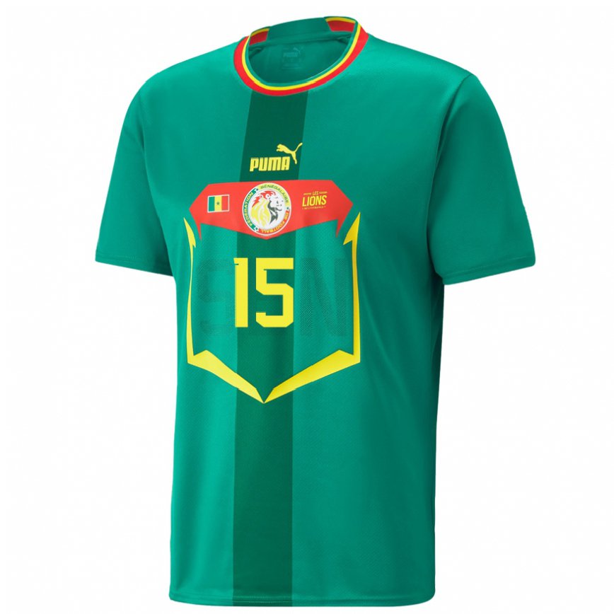 Niño Camiseta Senegal Krepin Diatta #15 Verde 2ª Equipación 22-24 Perú