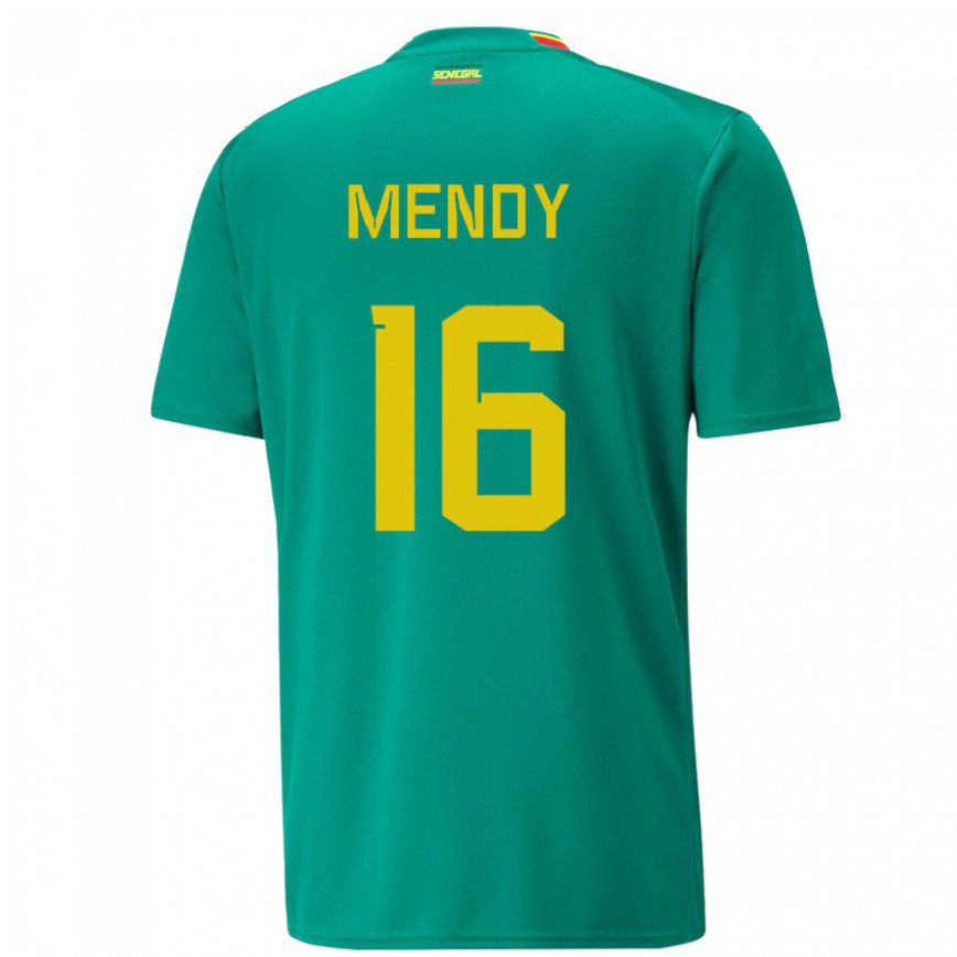 Niño Camiseta Senegal Edouard Mendy #16 Verde 2ª Equipación 22-24 Perú