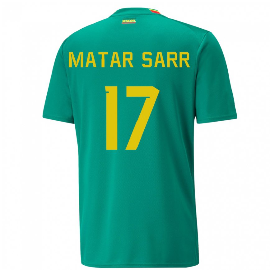 Niño Camiseta Senegal Pape Matar Sarr #17 Verde 2ª Equipación 22-24 Perú