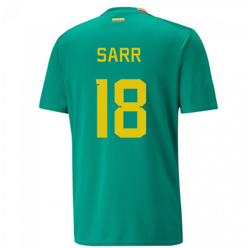 Niño Camiseta Senegal Ismaila Sarr #18 Verde 2ª Equipación 22-24 Perú