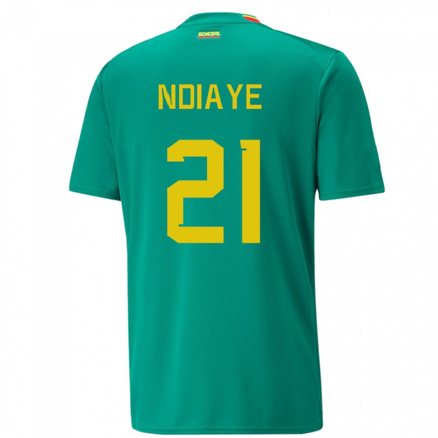 Niño Camiseta Senegal Iliman Ndiaye #21 Verde 2ª Equipación 22-24 Perú