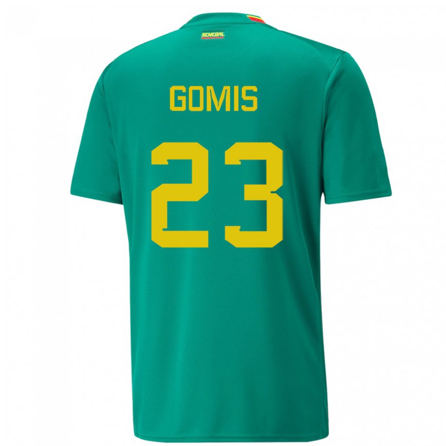 Niño Camiseta Senegal Alfred Gomis #23 Verde 2ª Equipación 22-24 Perú