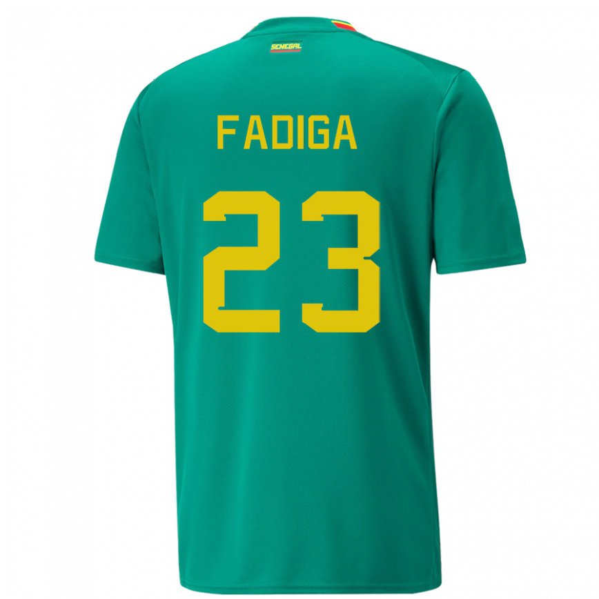 Niño Camiseta Senegal Noah Fadiga #23 Verde 2ª Equipación 22-24 Perú