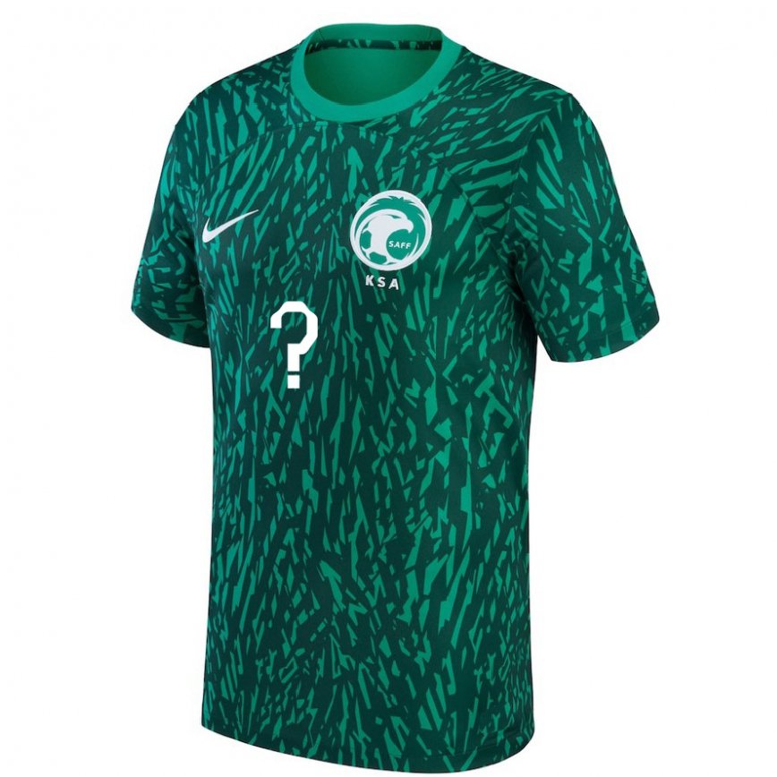 Niño Camiseta Arabia Saudita Su Nombre #0 Verde Oscuro 2ª Equipación 22-24 Perú