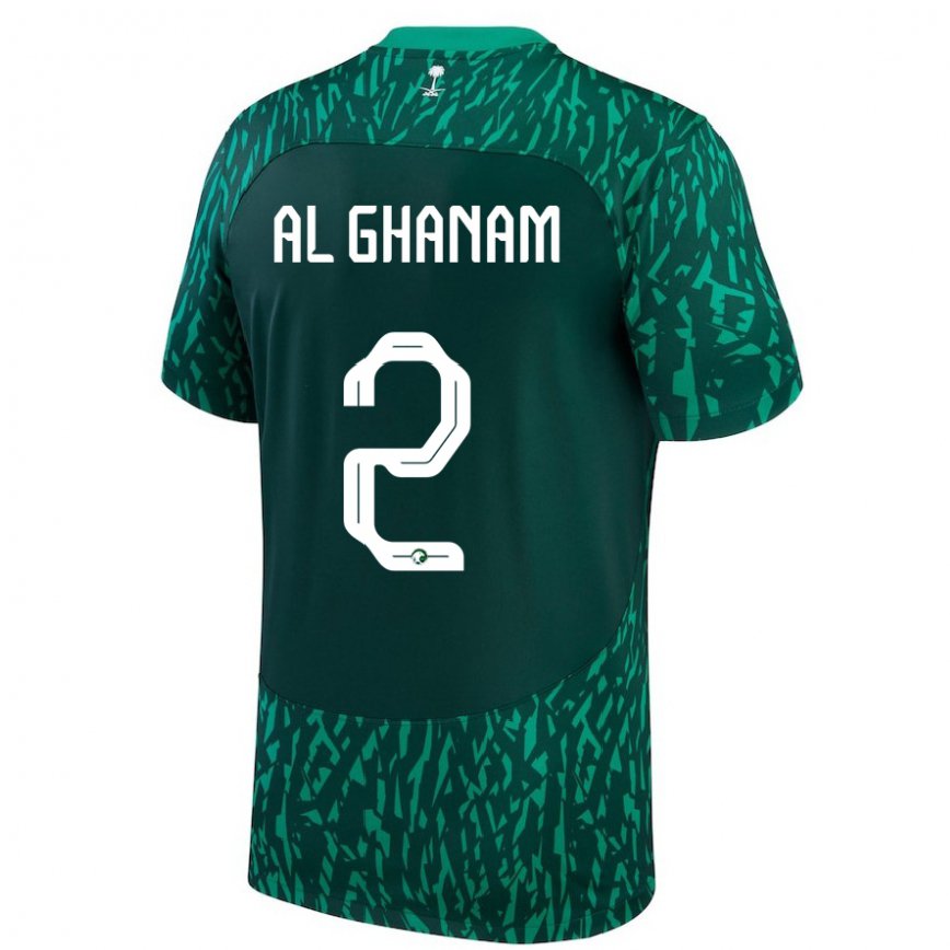 Niño Camiseta Arabia Saudita Sultan Al Ghanam #2 Verde Oscuro 2ª Equipación 22-24 Perú