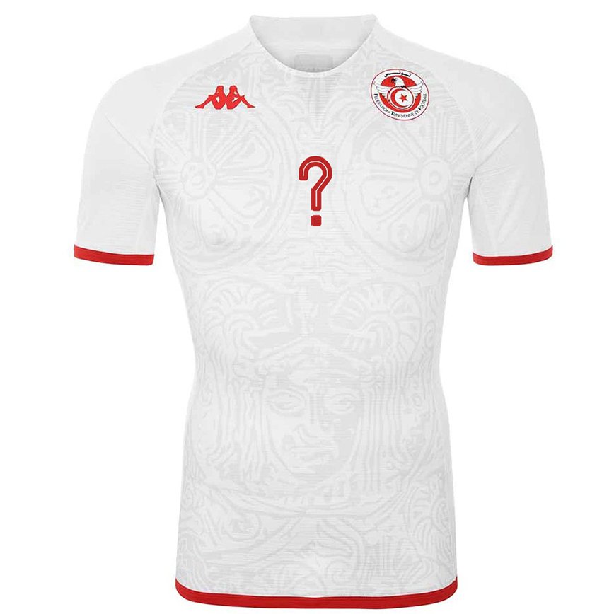 Niño Camiseta Túnez Su Nombre #0 Blanco 2ª Equipación 22-24 Perú