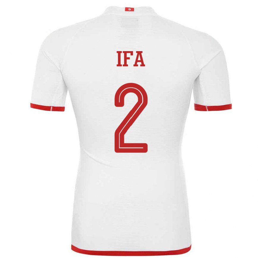 Niño Camiseta Túnez Bilel Ifa #2 Blanco 2ª Equipación 22-24 Perú