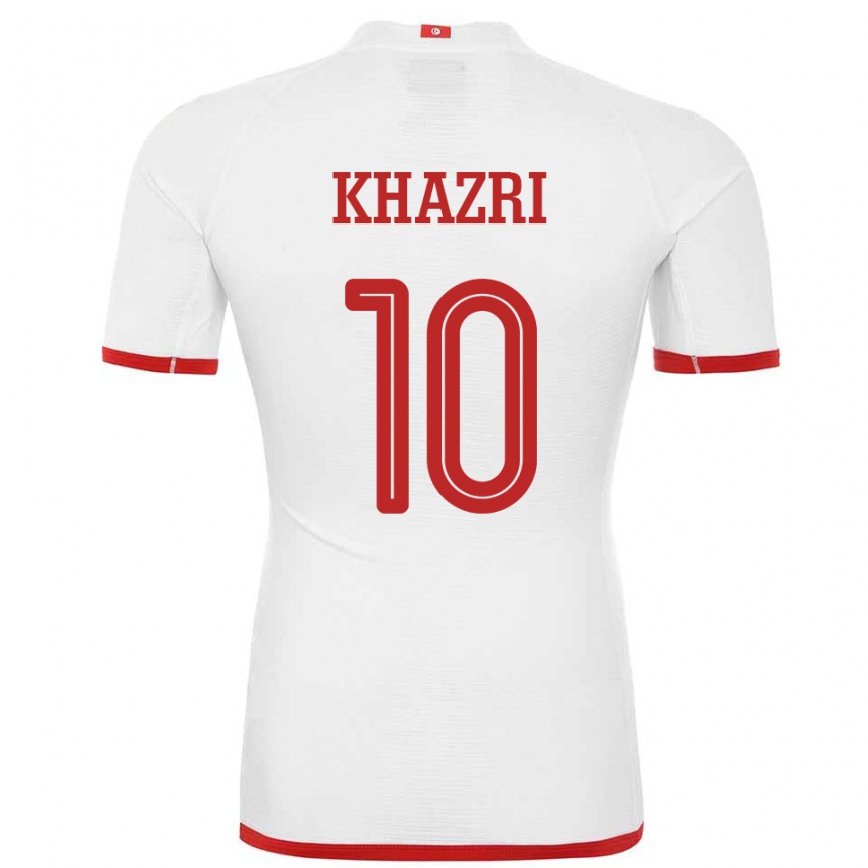 Niño Camiseta Túnez Wahbi Khazri #10 Blanco 2ª Equipación 22-24 Perú