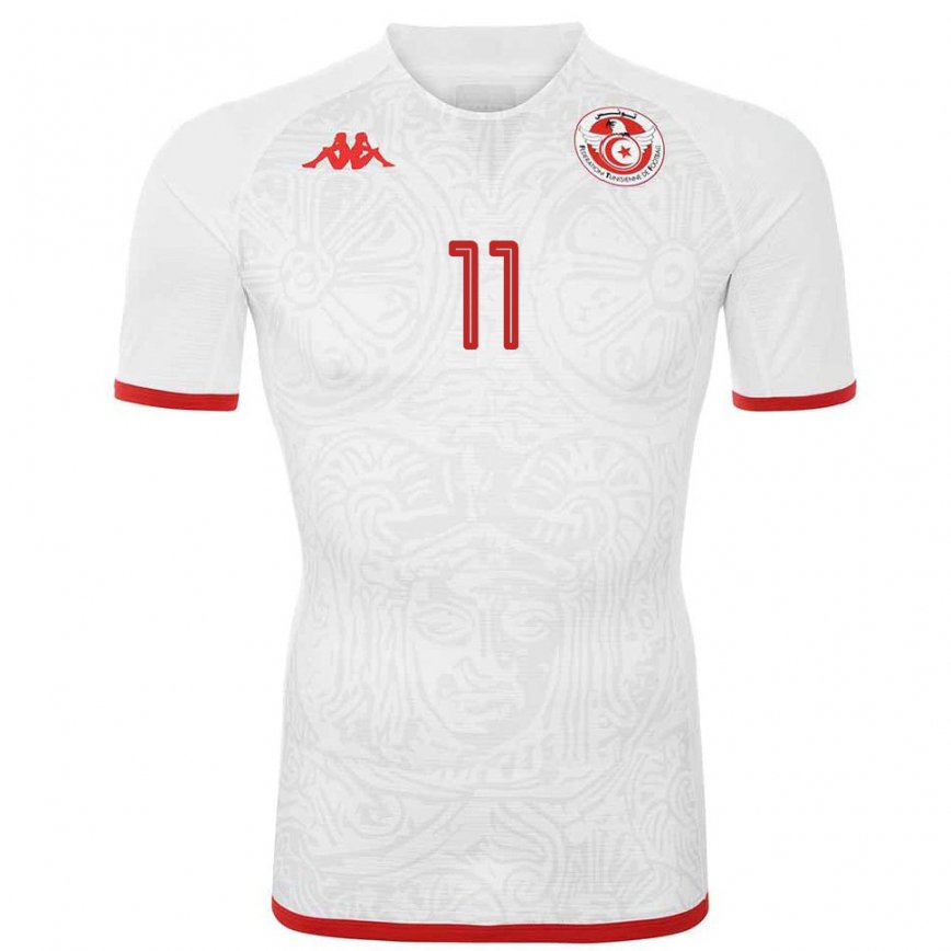 Niño Camiseta Túnez Taha Yassine Khenissi #11 Blanco 2ª Equipación 22-24 Perú