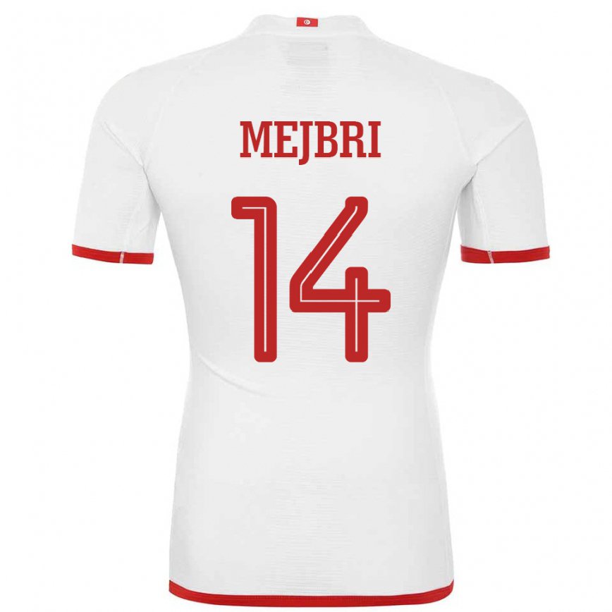 Niño Camiseta Túnez Hannibal Mejbri #14 Blanco 2ª Equipación 22-24 Perú