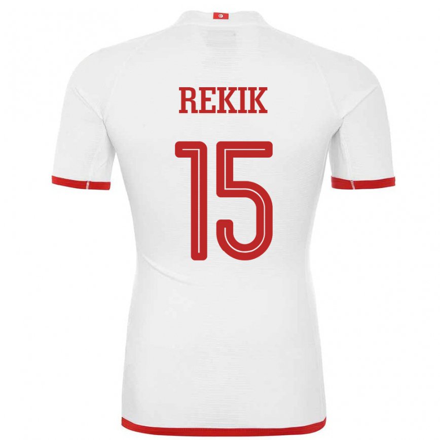 Niño Camiseta Túnez Omar Rekik #15 Blanco 2ª Equipación 22-24 Perú