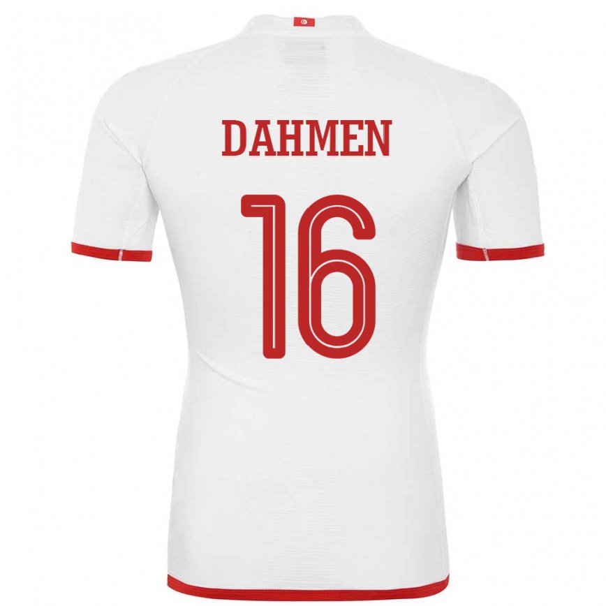 Niño Camiseta Túnez Aymen Dahmen #16 Blanco 2ª Equipación 22-24 Perú