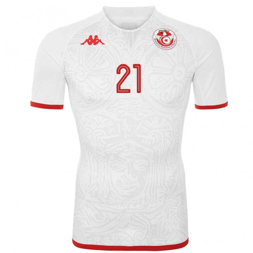 Niño Camiseta Túnez Hamza Mathlouthi #21 Blanco 2ª Equipación 22-24 Perú