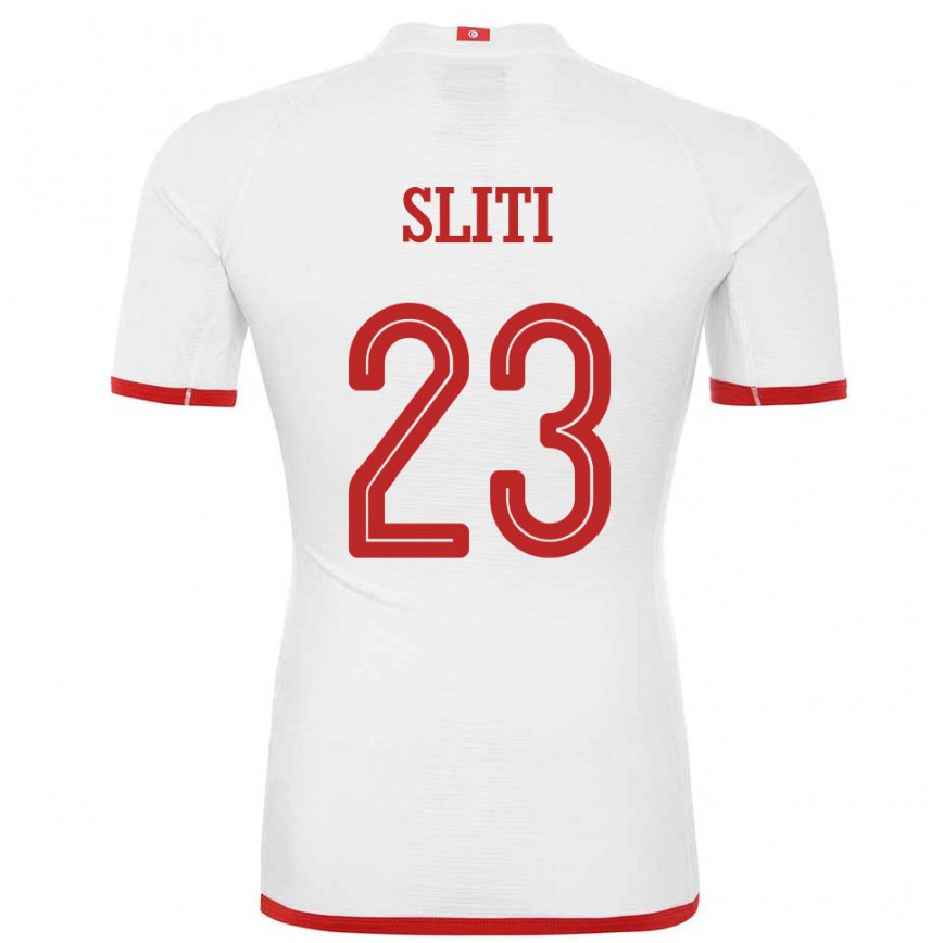 Niño Camiseta Túnez Naim Sliti #23 Blanco 2ª Equipación 22-24 Perú