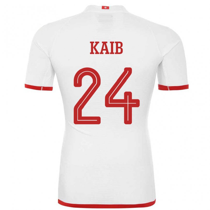 Niño Camiseta Túnez Rami Kaib #24 Blanco 2ª Equipación 22-24 Perú