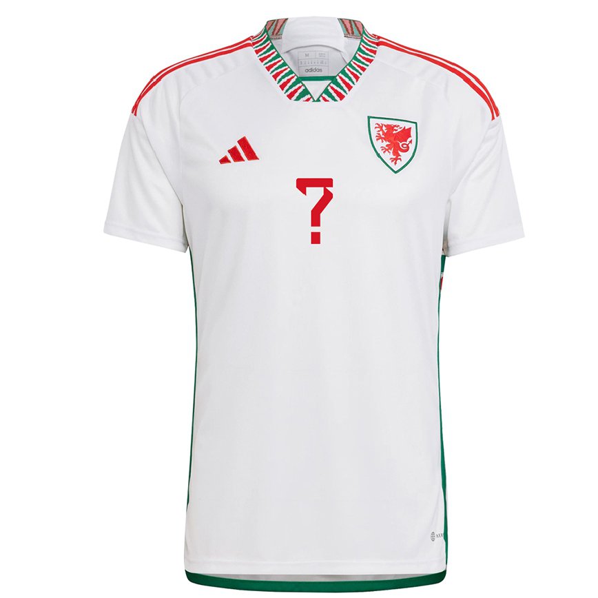 Niño Camiseta Gales Su Nombre #0 Blanco 2ª Equipación 22-24 Perú