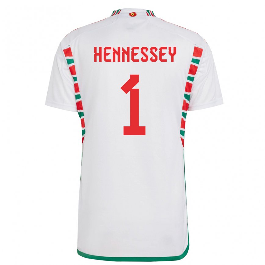 Niño Camiseta Gales Wayne Hennessey #1 Blanco 2ª Equipación 22-24 Perú