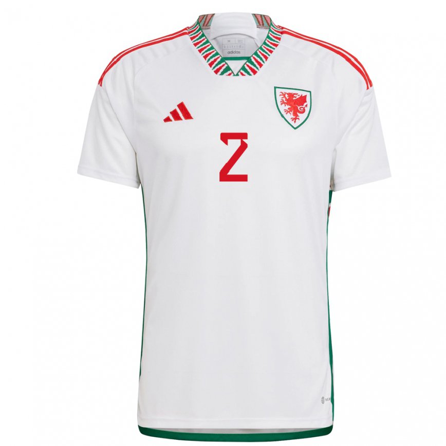 Niño Camiseta Gales Chris Gunter #2 Blanco 2ª Equipación 22-24 Perú