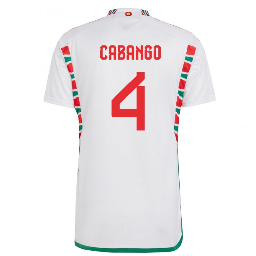 Niño Camiseta Gales Ben Cabango #4 Blanco 2ª Equipación 22-24 Perú