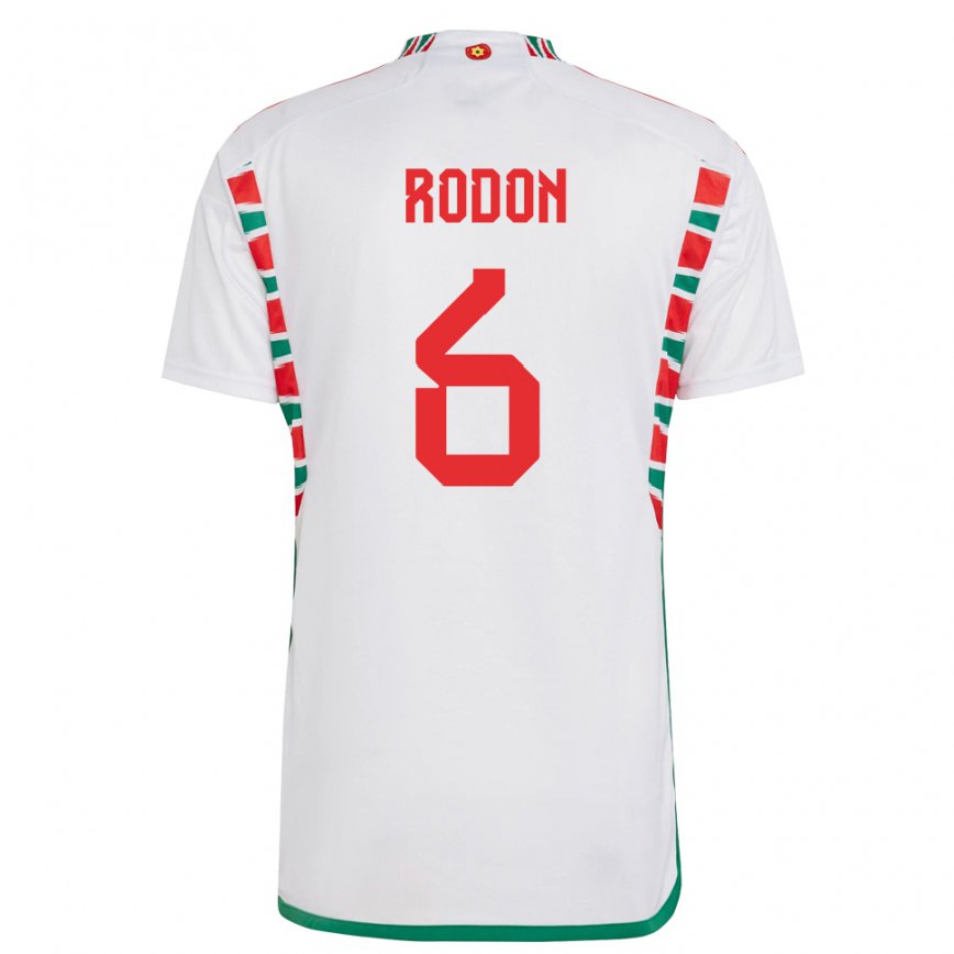 Niño Camiseta Gales Joe Rodon #6 Blanco 2ª Equipación 22-24 Perú